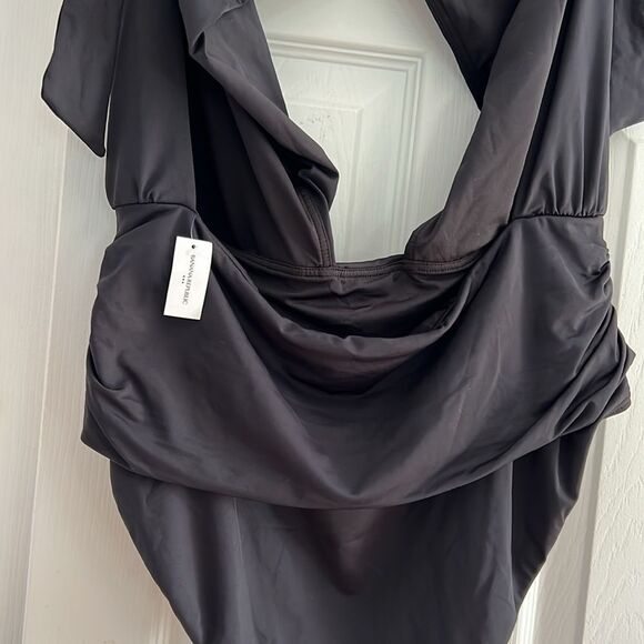 Banana Republic Black Wrap Halter One-Piece Swimsuit - Picture 10 of 13